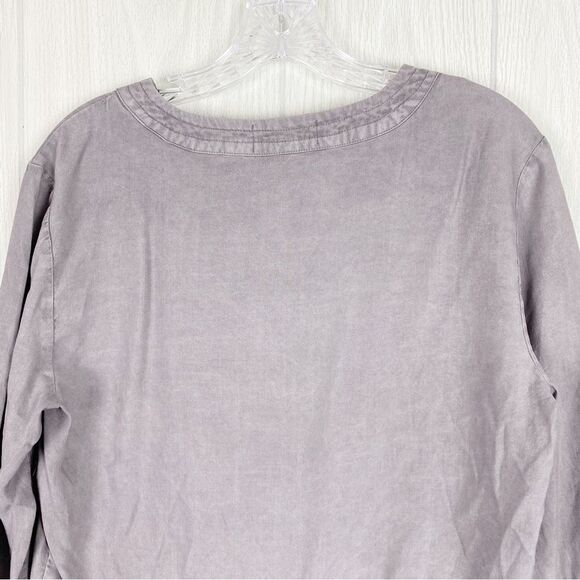 Cloth & Stone | Ladder Trimmed Peplum Blouse Size Medium - Picture 4 of 9